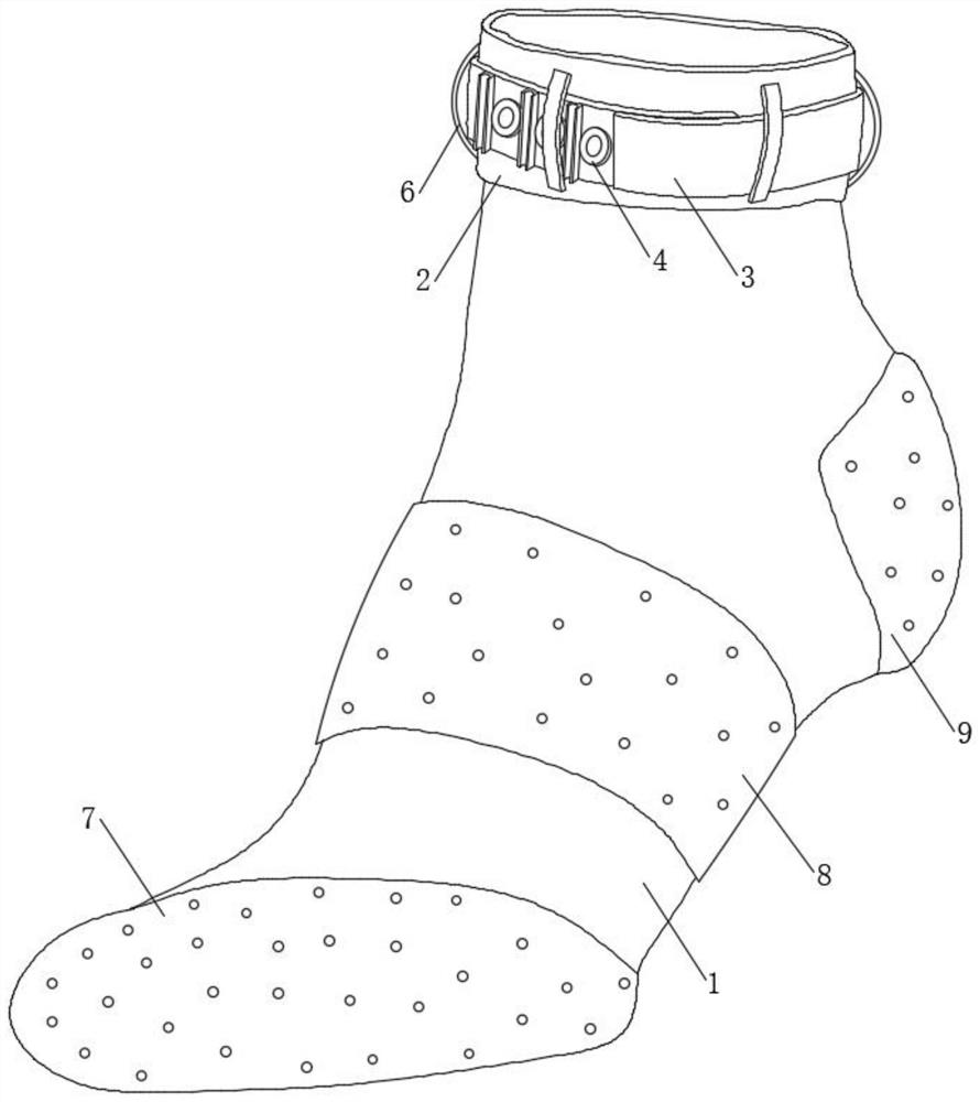 Sweat-absorbent sock and processing method thereof