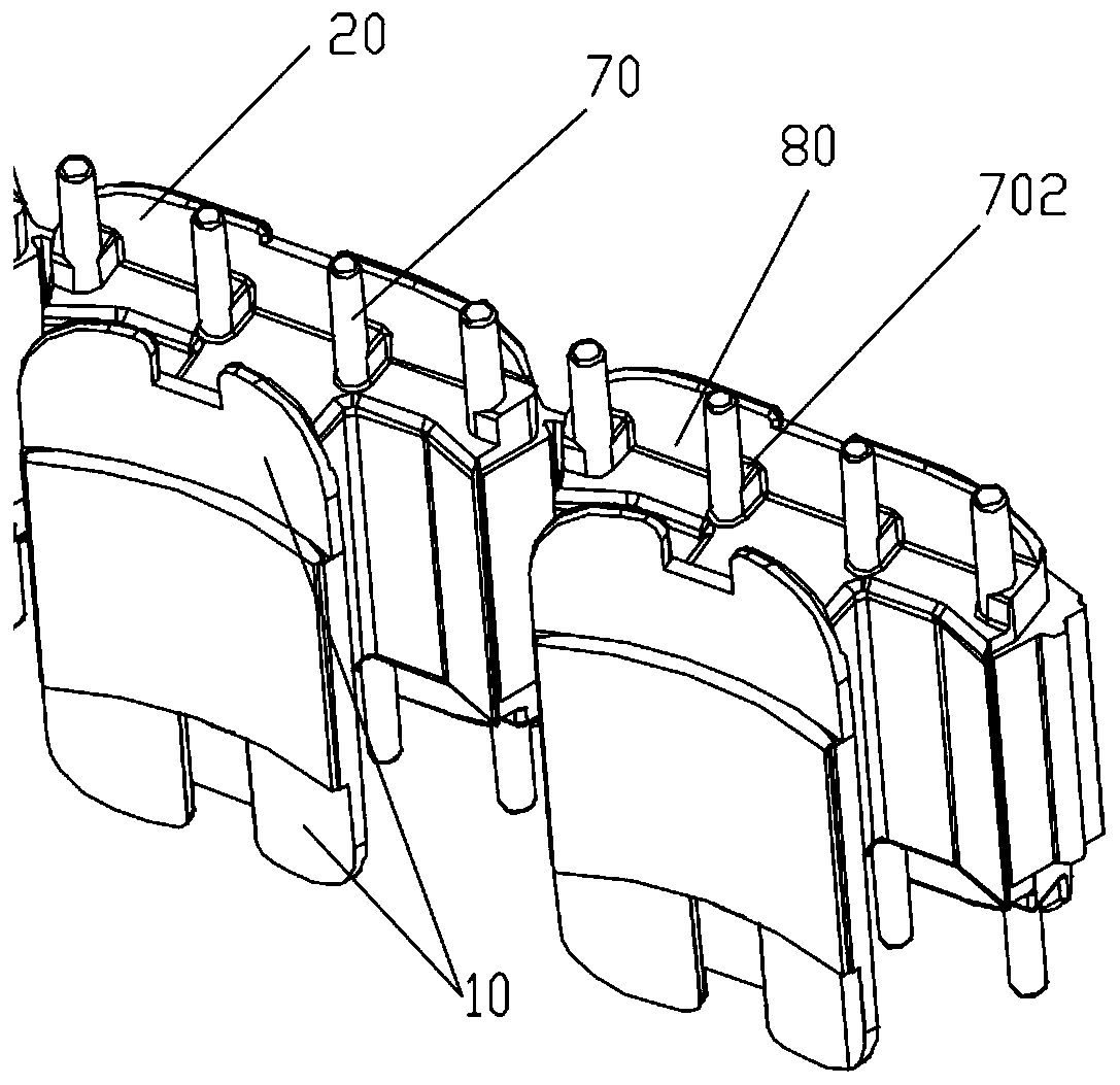 Insulating framework structure, stator and motor