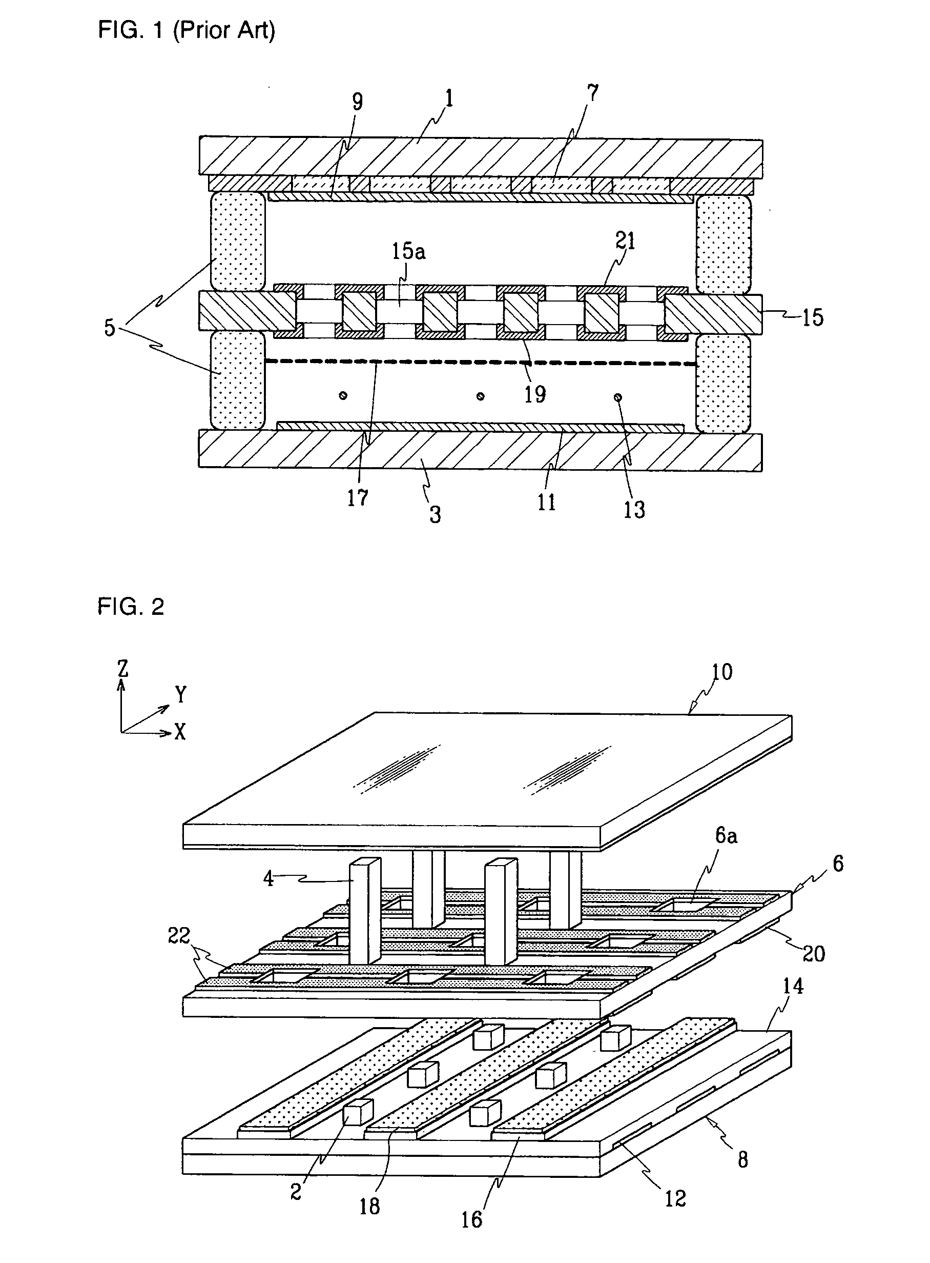 Flat panel display device having planar field emission source