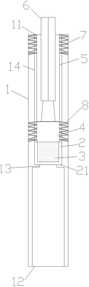 Non-primary hole-by-hole blasting surface detonator and mounting and using method thereof