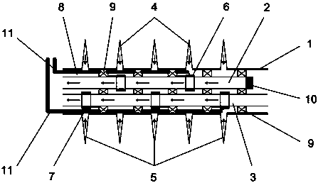 Multi-stage fracturing horizontal well interval CO2 flooding oil production method