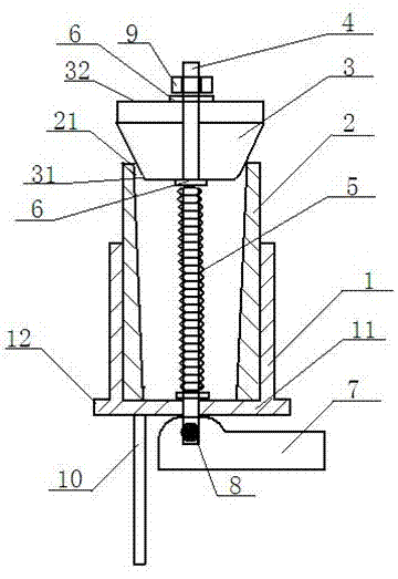Fixing and locking device for inner container of solar water tank