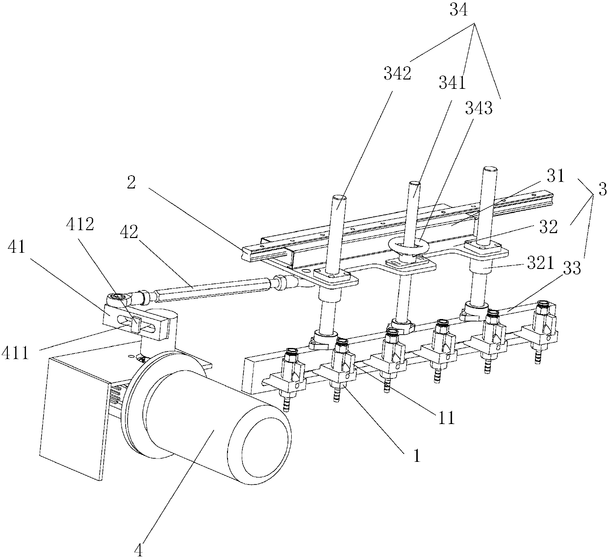 Nozzle driving device of decorating machine