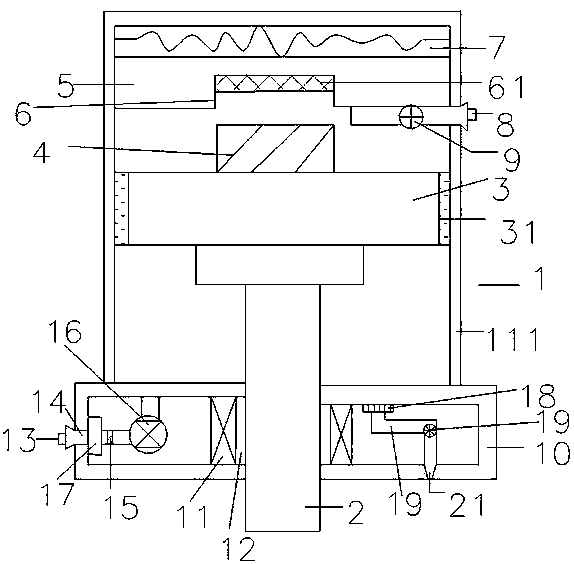 A special buffer device for hydraulic cylinder