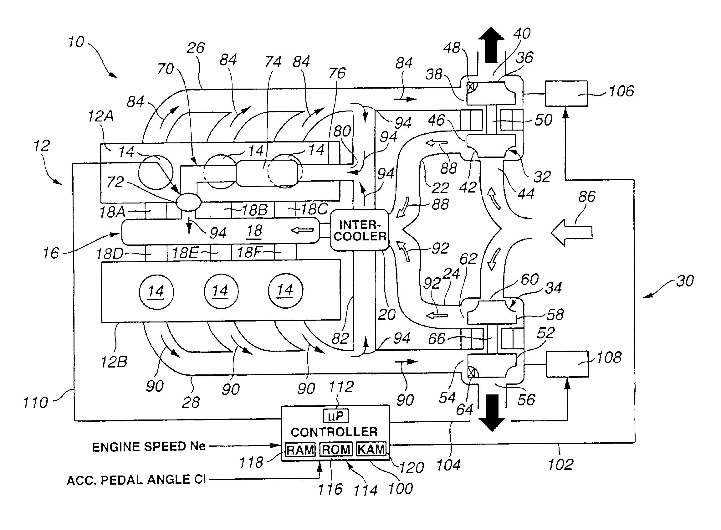 Control of multiple supercharged compression ignition engines having EGR