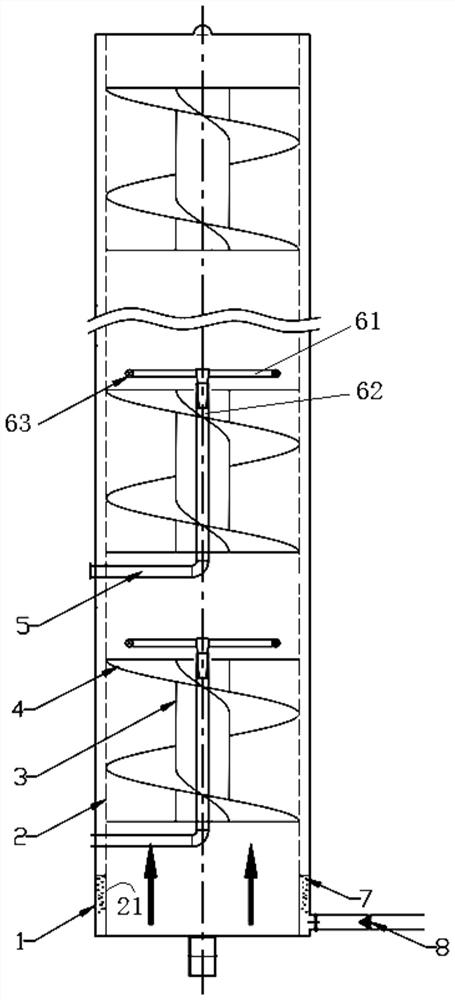 Spiral groove demisting and dedusting device and method capable of preventing secondary carrying