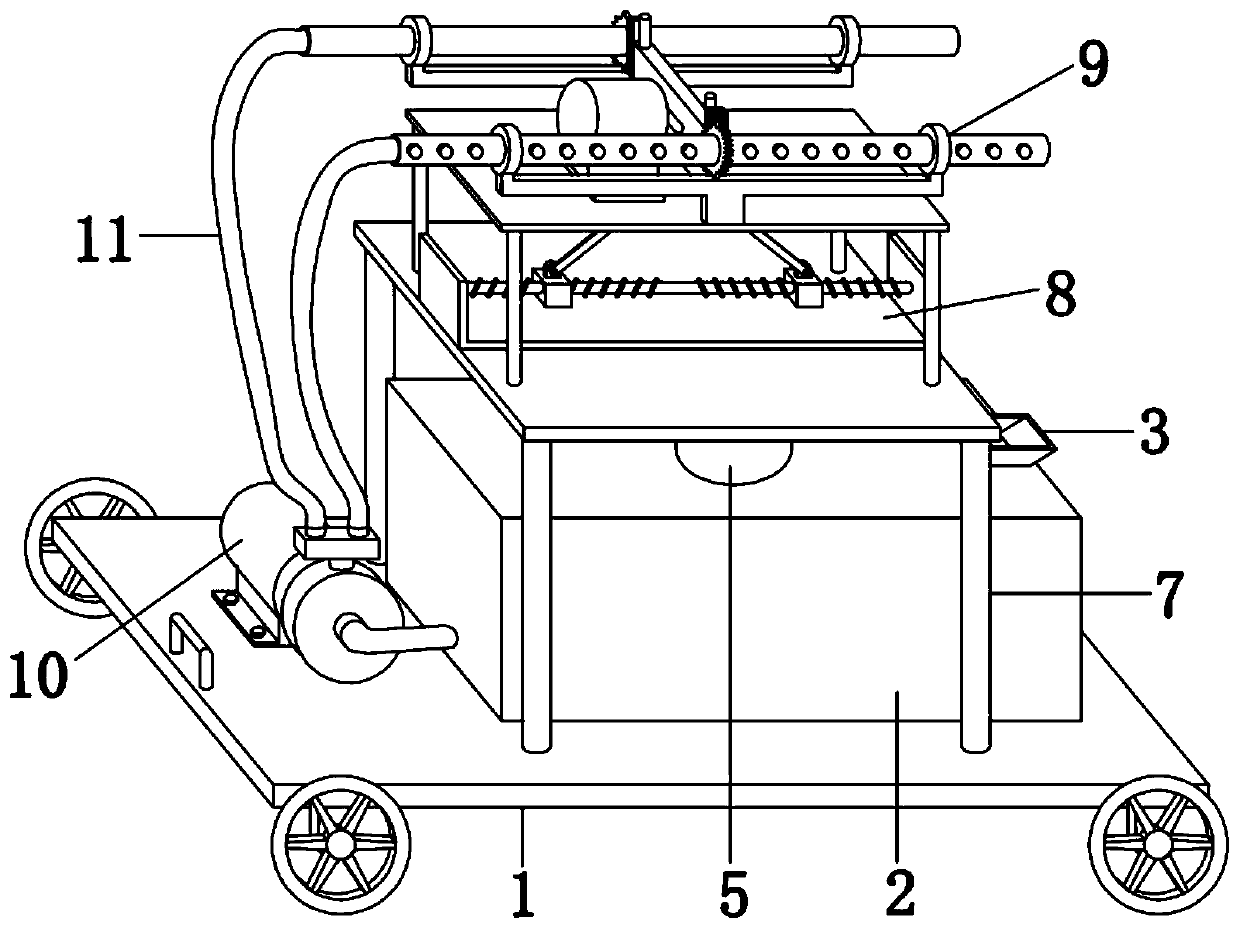 Agricultural stirring and spraying device for gardens