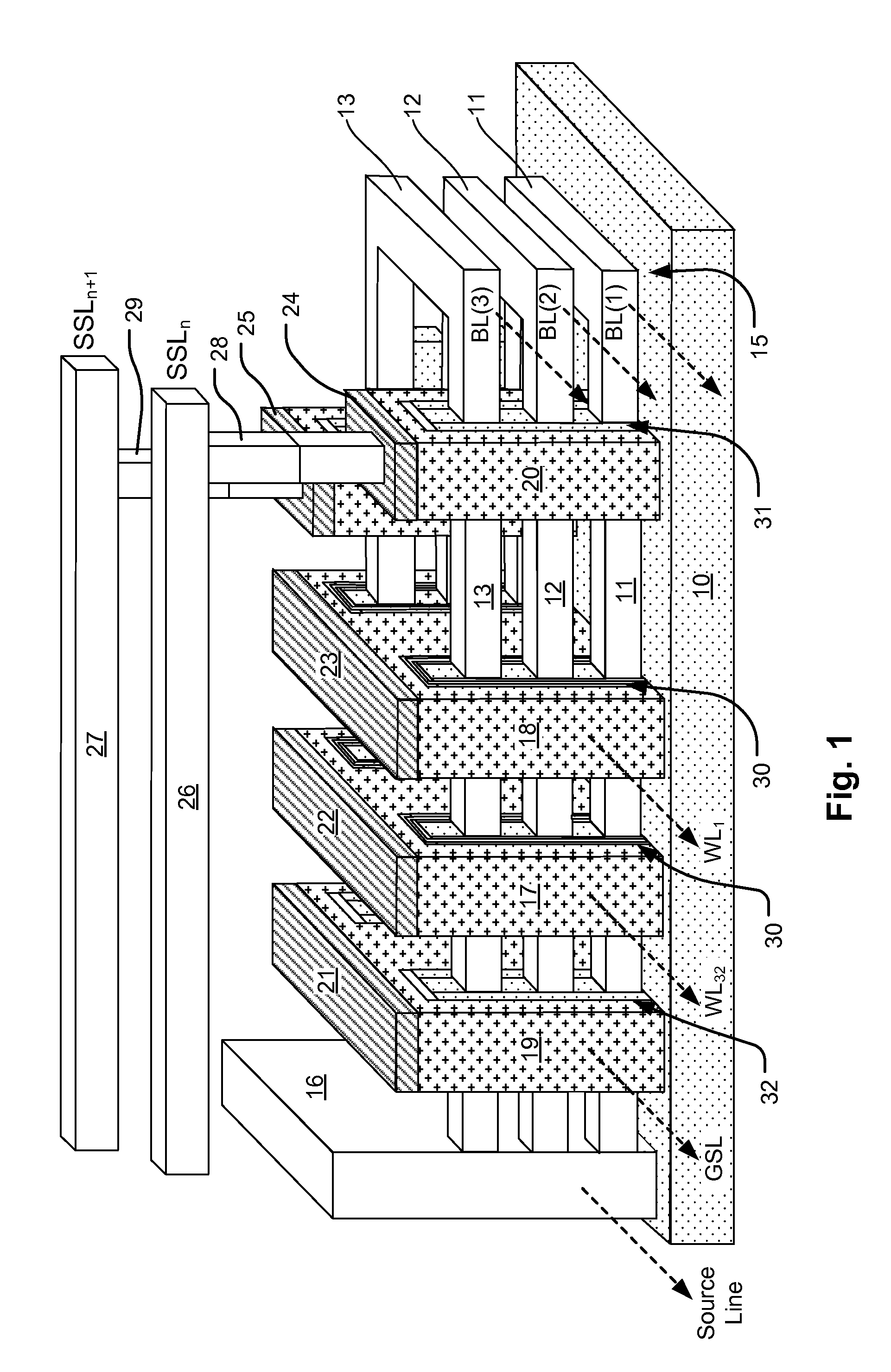 NAND flash with non-trapping switch transistors