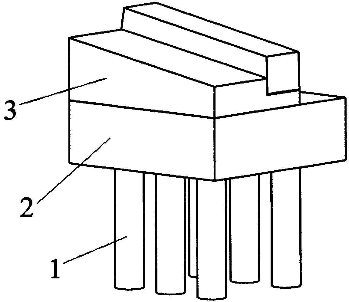 A steel arch rib and a concrete base connecting device