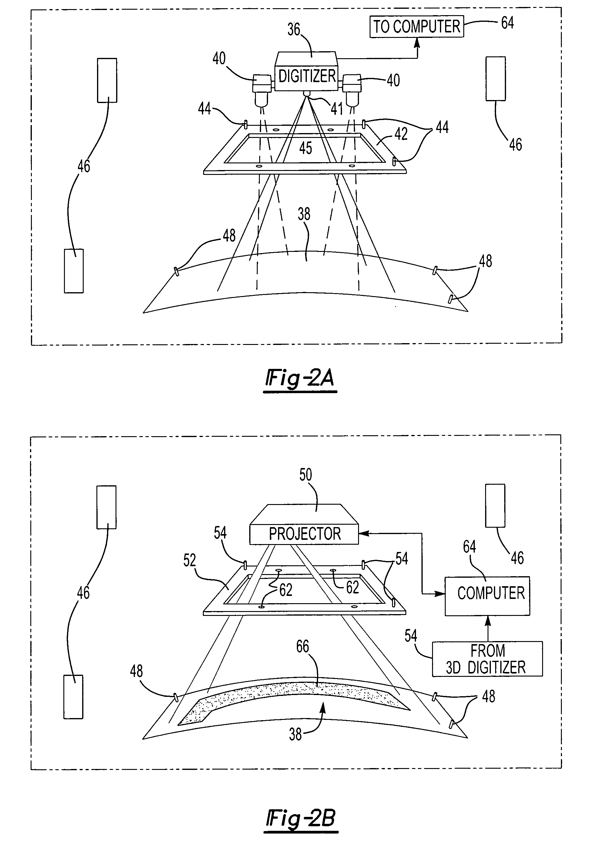 Laser projection system, intelligent data correction system and method