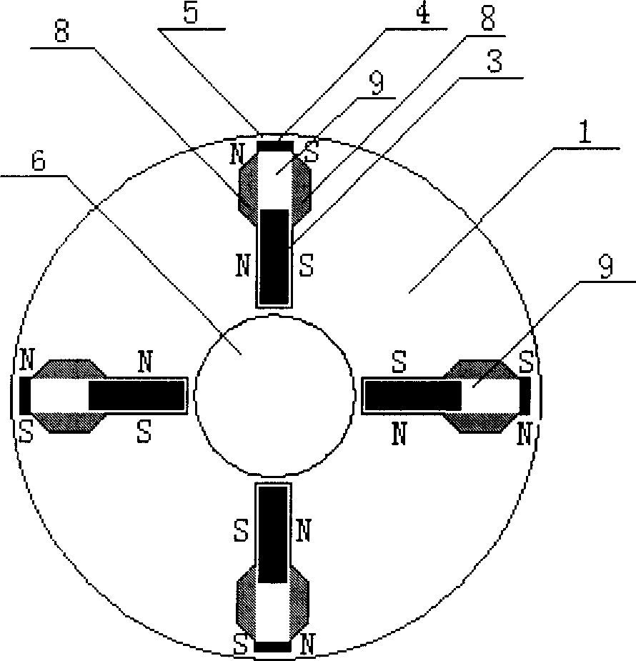 Permanent magnet motor rotor capable of automatic weaking magnet following rotation speed