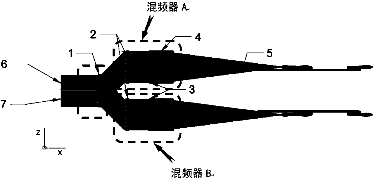 Optical mixer based on super-surface materials and preparation method of optical mixer