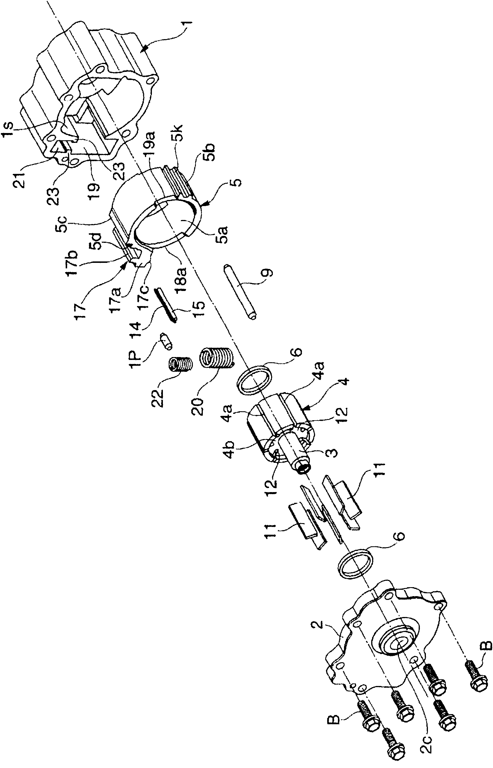 Variable displacement pump, oil jet and lublicating system using variable displacement pump