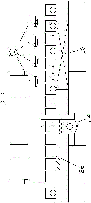 Automatic displacement feeding, baking and cooling device and method