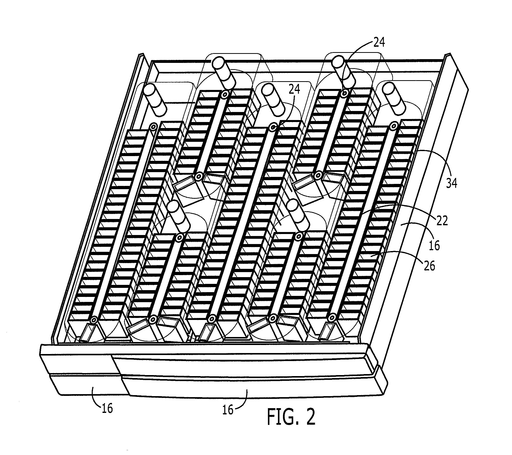 Medication dispensing apparatus having conveyed carriers