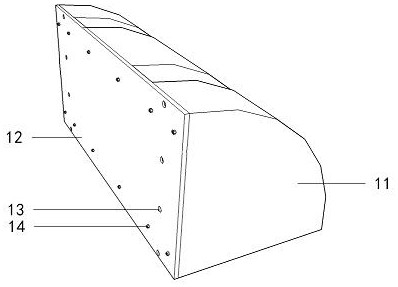 Device for measuring wave dissipation performance of arc wall comb type permeable dike in test water tank