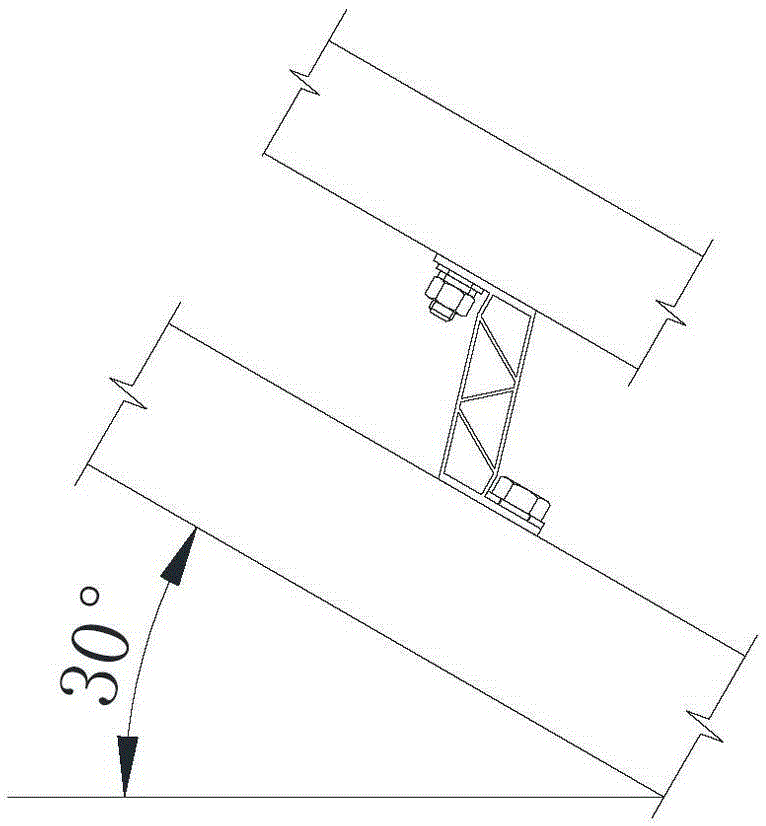 Photovoltaic module mounting frame for middle and low latitudes