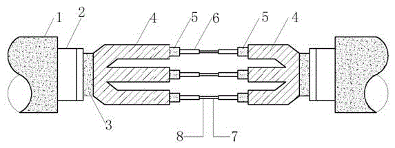 Method for making 10KV heat-shrinkable three-core cross-linked polyethylene cable intermediate joint