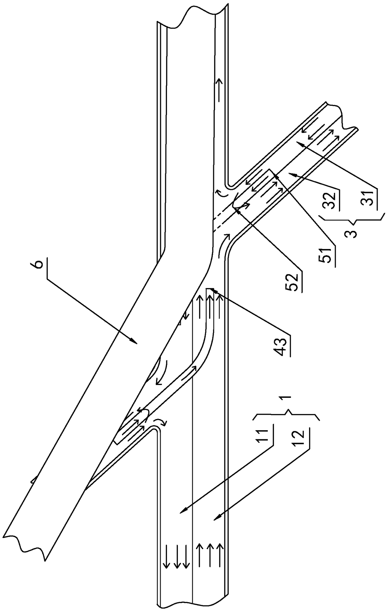 Staggered cross intersection interchange structure