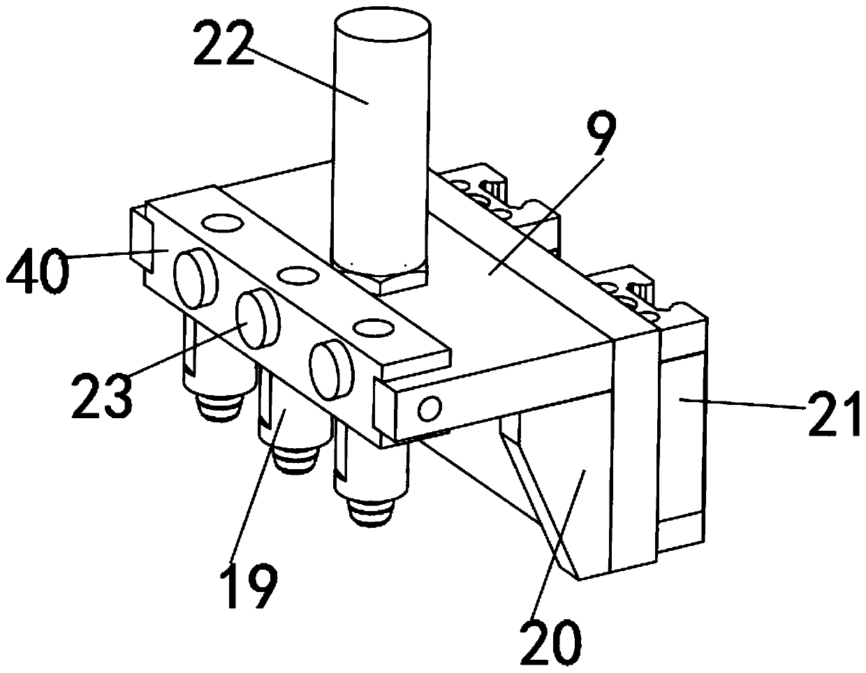 Device for correcting position of part for winding coating machine and working method thereof