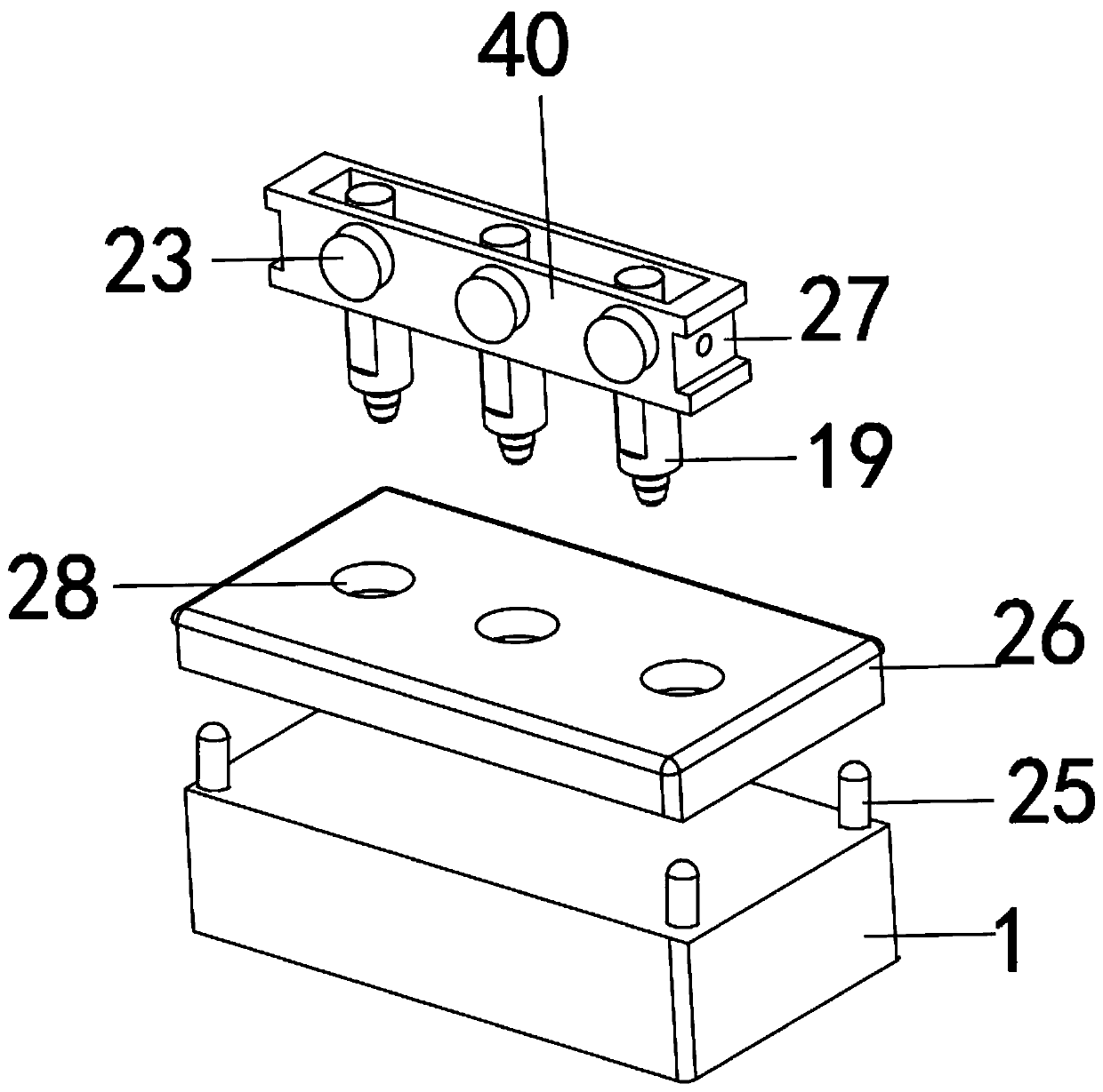 Device for correcting position of part for winding coating machine and working method thereof