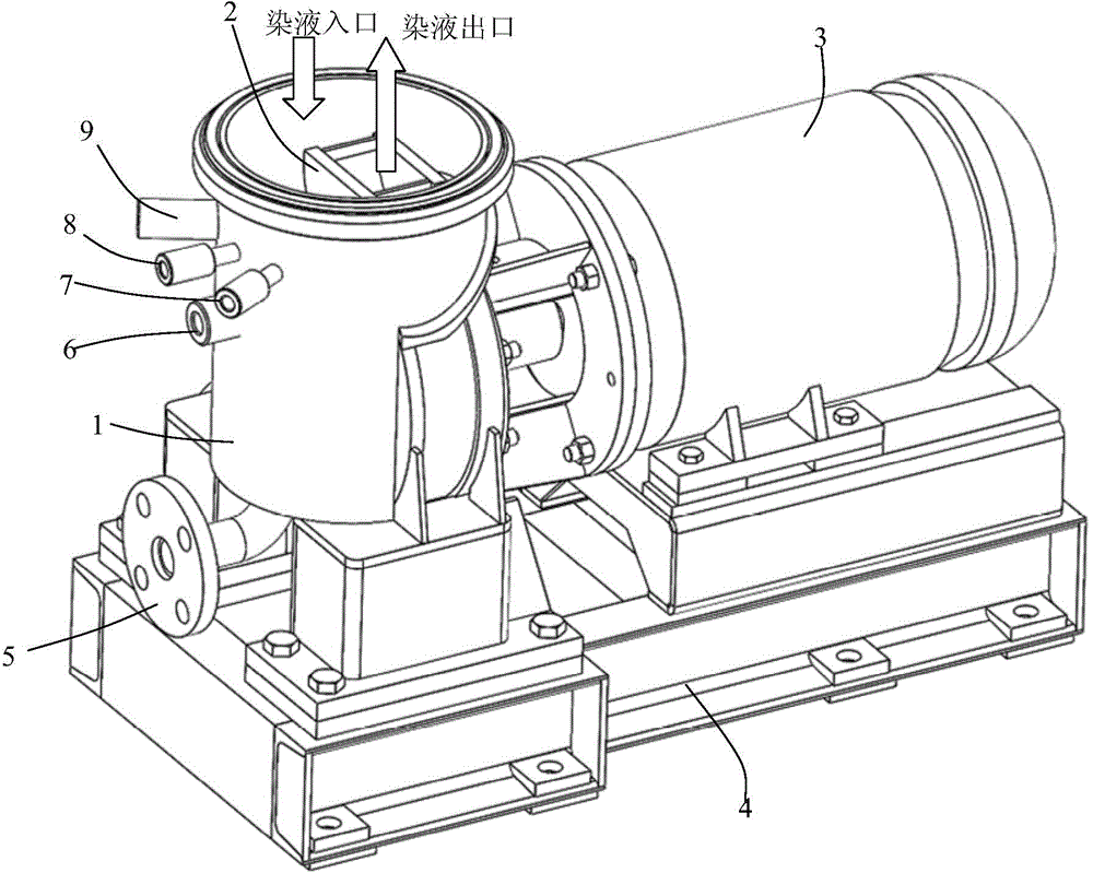 Power system of yarn dyeing machine with 1:2 extremely-low bath ratio and control method thereof