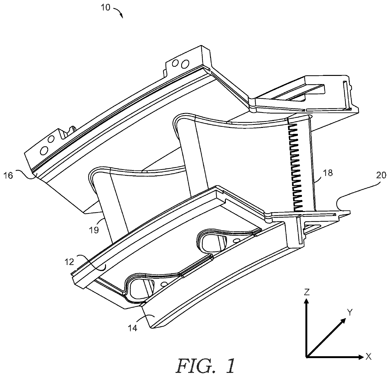 Additive manufacturing optimized first stage vane