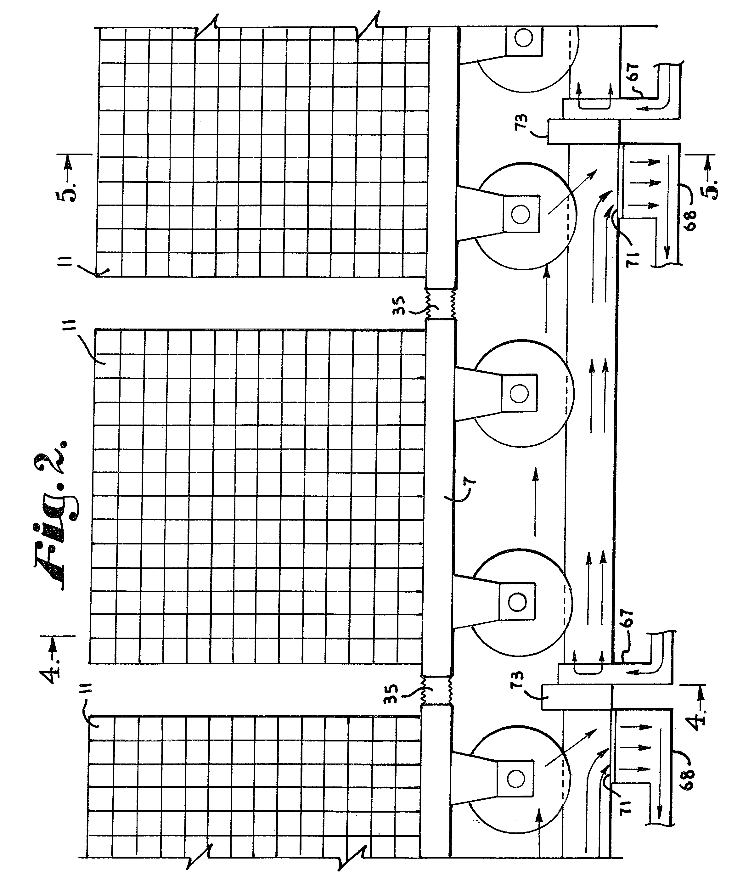 Method and apparatus for cooling the underside of kiln cars