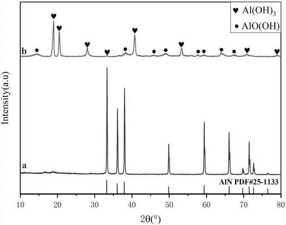 Hydrolysis-resisting aluminum nitride powder and preparation method thereof