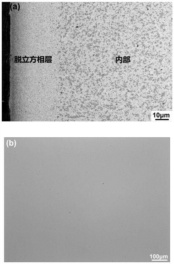 Submicro gradient hard alloy with cubic phase removed on surface layer and preparation method