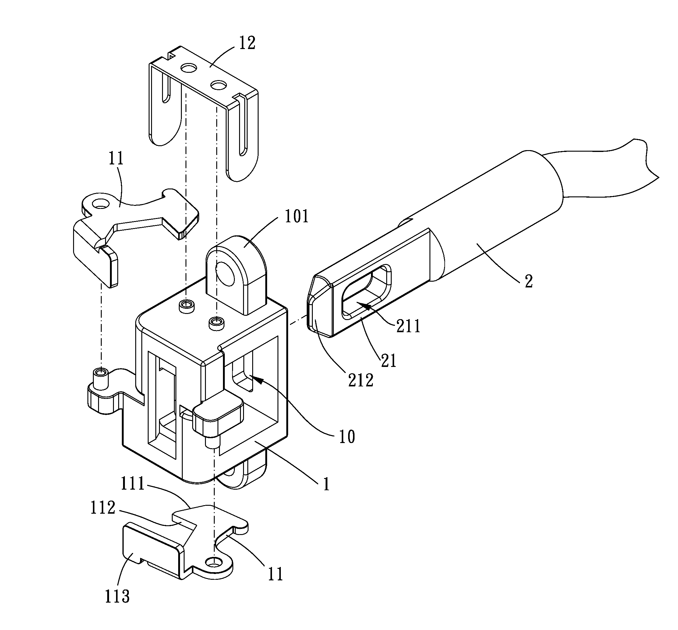 Engagement structure for cable head