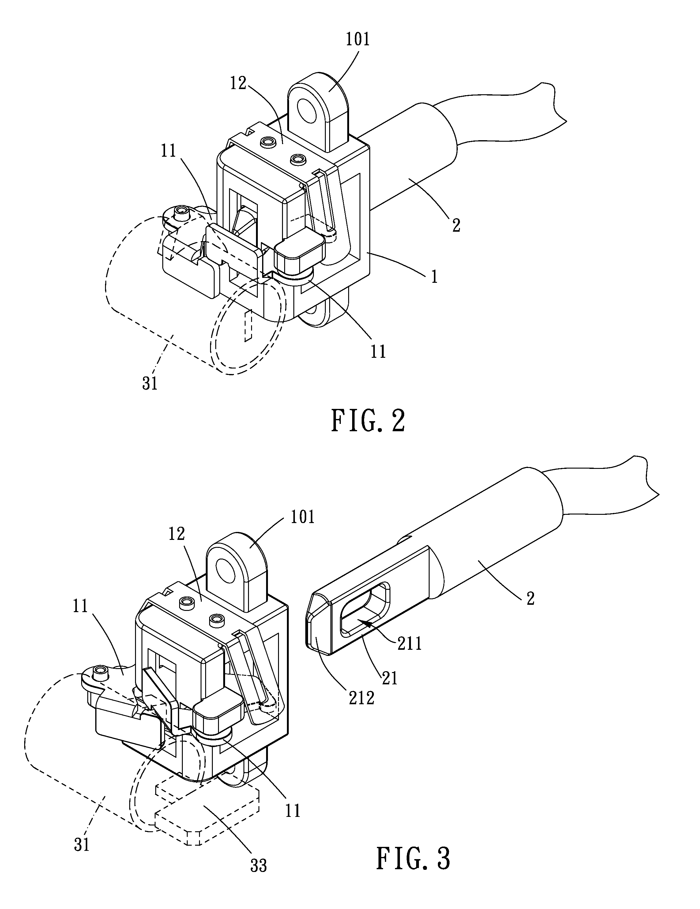 Engagement structure for cable head