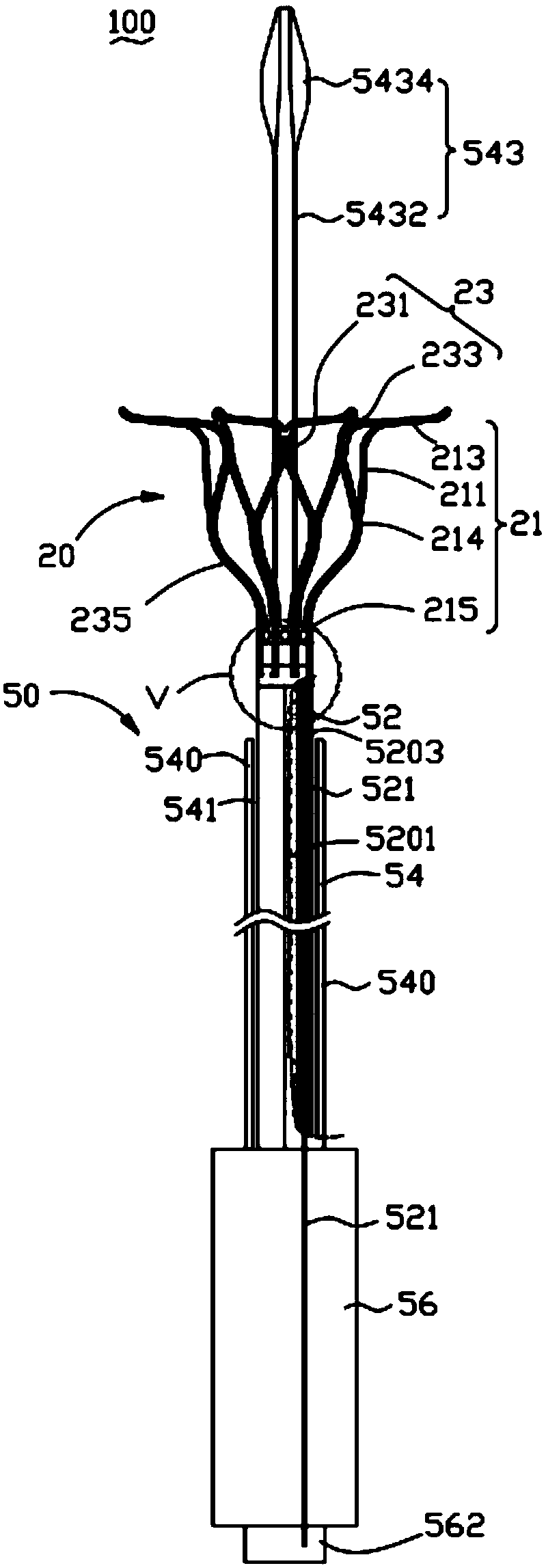 Atrial septostomy device with improved ablation manner and atrial septostomy system