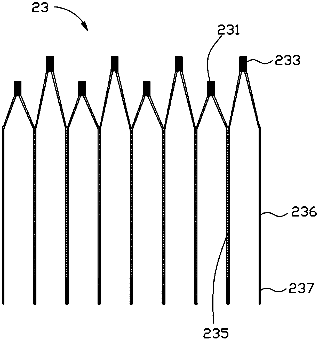 Atrial septostomy device with improved ablation manner and atrial septostomy system