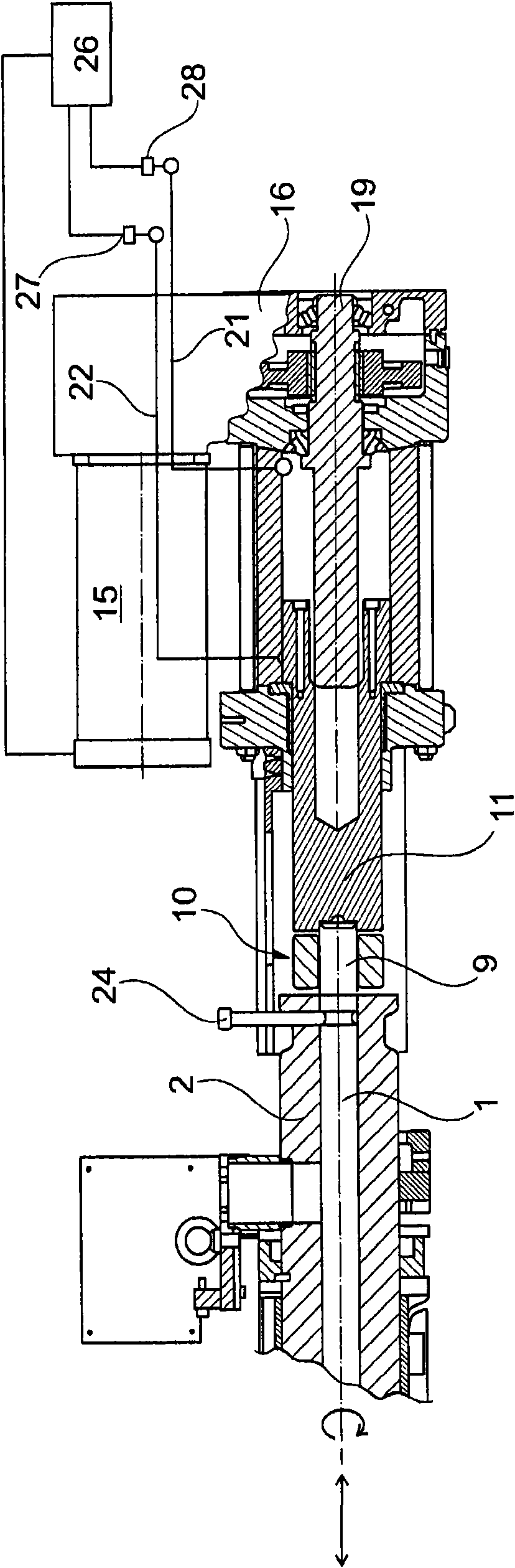 Method and device for the assembly and disassembly of a preplasticizing spindle