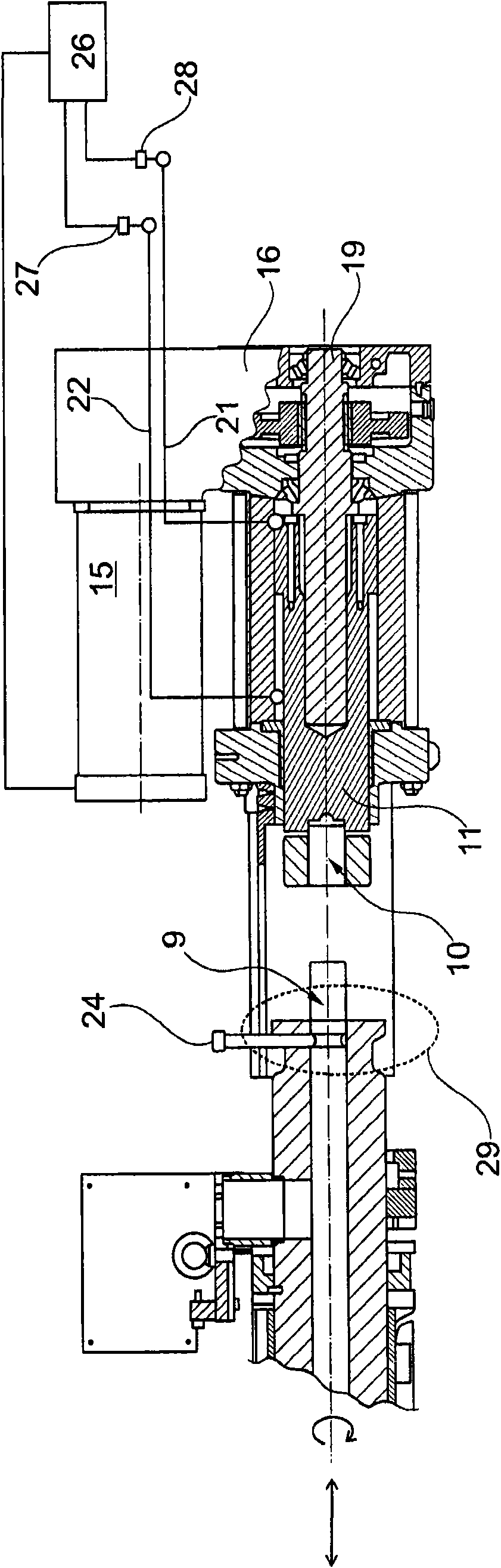 Method and device for the assembly and disassembly of a preplasticizing spindle