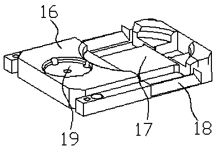 Full-automatic assembling machine of a hanging type earphone bottom shell part convenient for rubberizing