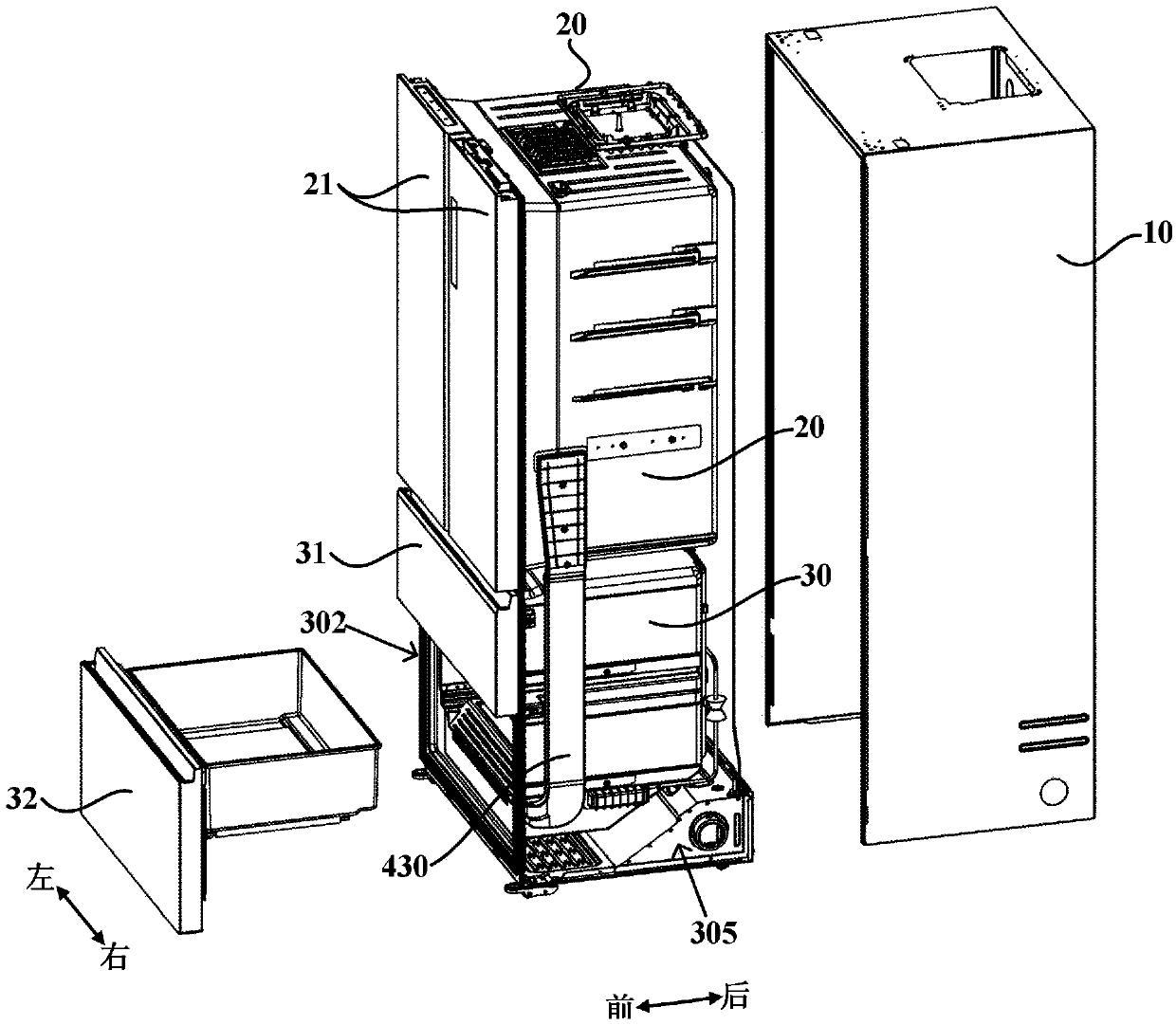 Refrigerator for cooling from bottom part