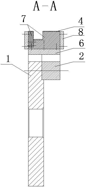 Profile-adjustable stretch-bending forming mold for stand column-like components of railway vehicles