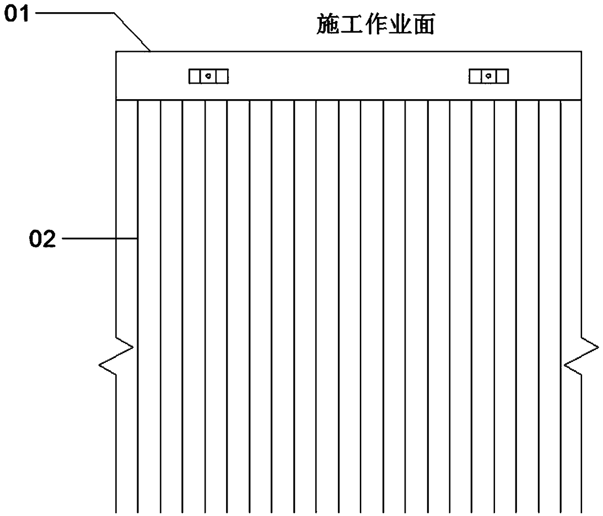 Grooving method for underground water pollution stop control