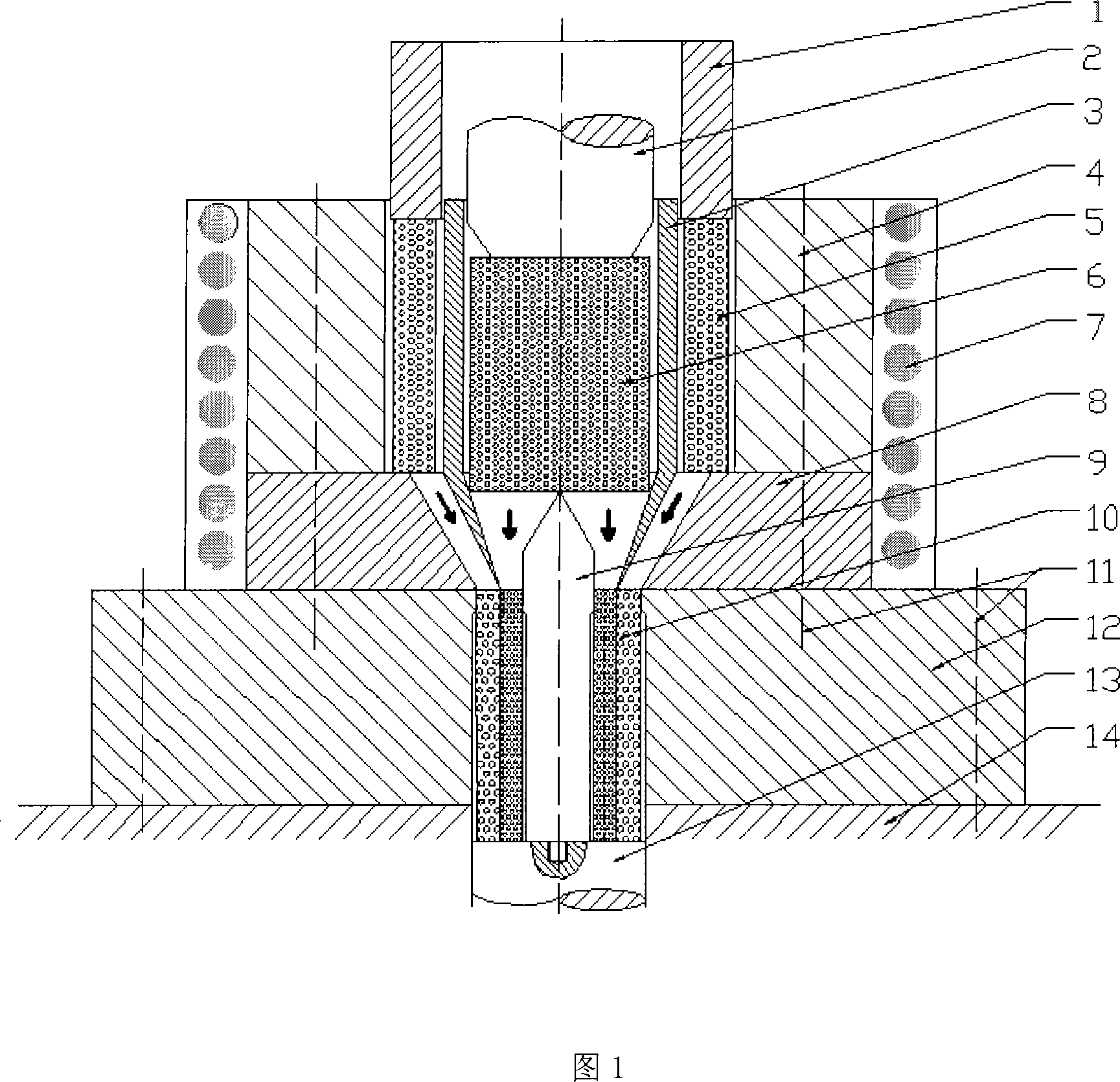 Semi-solid multi-blank extruding process and apparatus for forming double-layer composite pipe