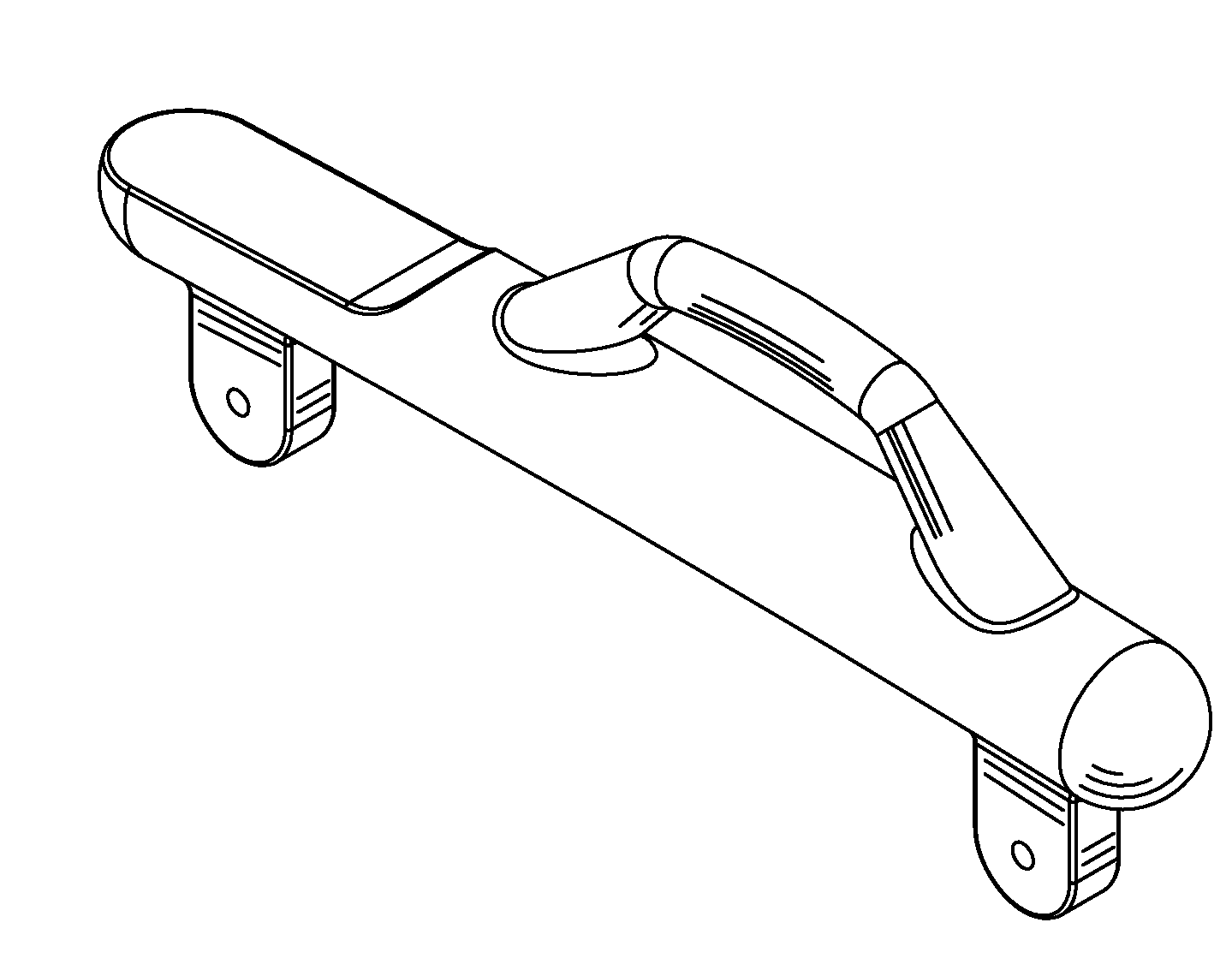 Gangway handrail and method for manufacturing the same