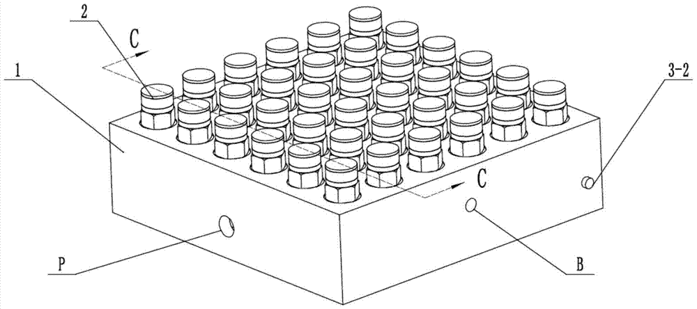 Combined digital valve with independent control of load port and its method