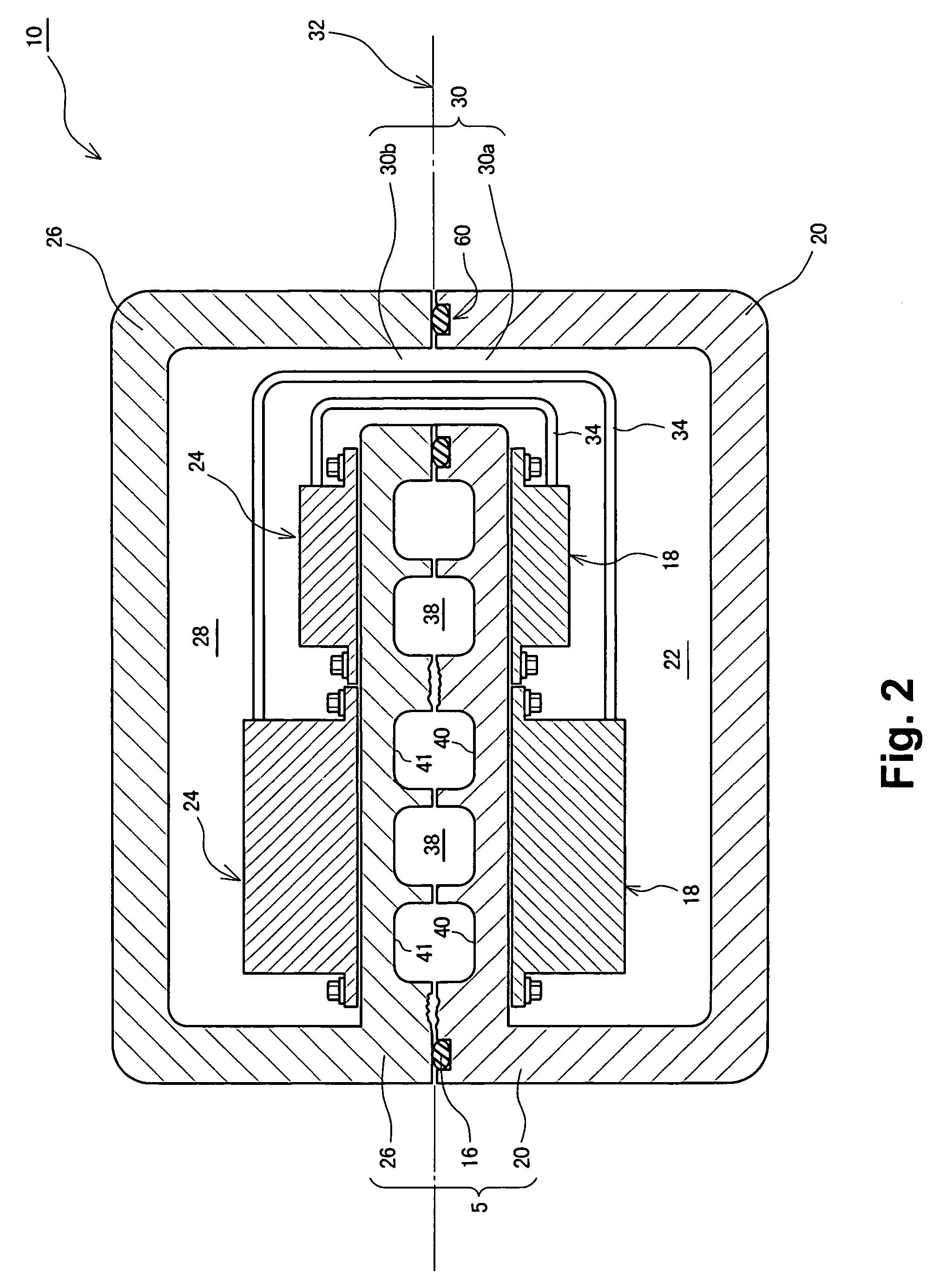 Electronic component housing structural body