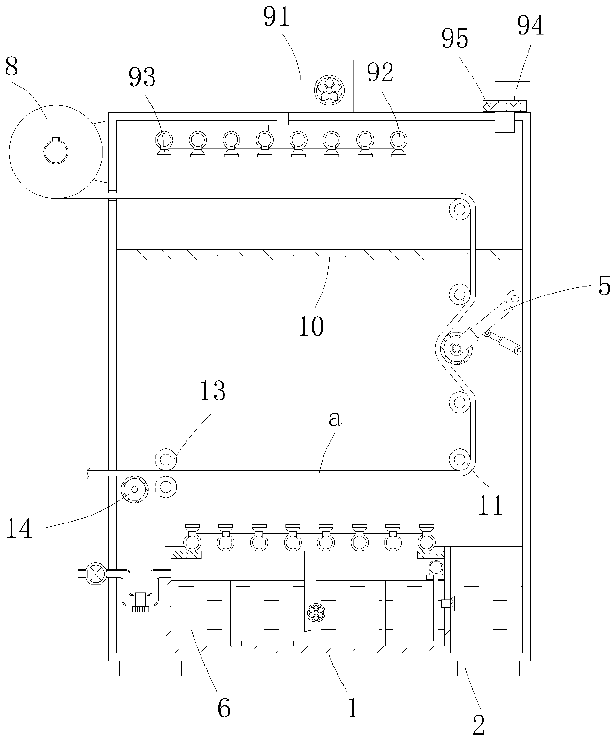 High-temperature oil treatment device for capacitor processing