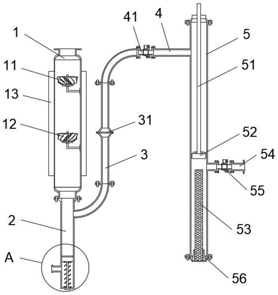 Gas well natural gas dehydration treatment device