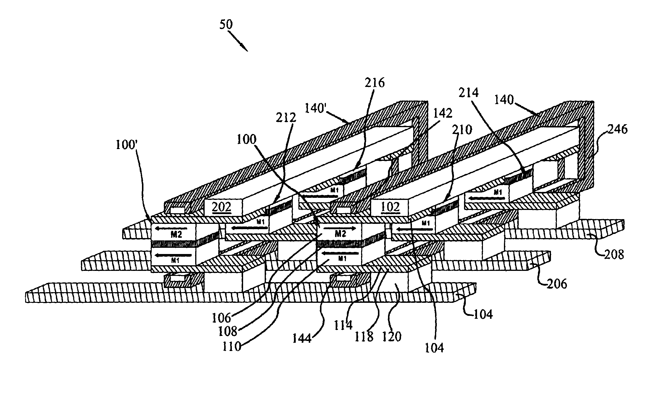 Thermal-assisted switching array configuration for MRAM