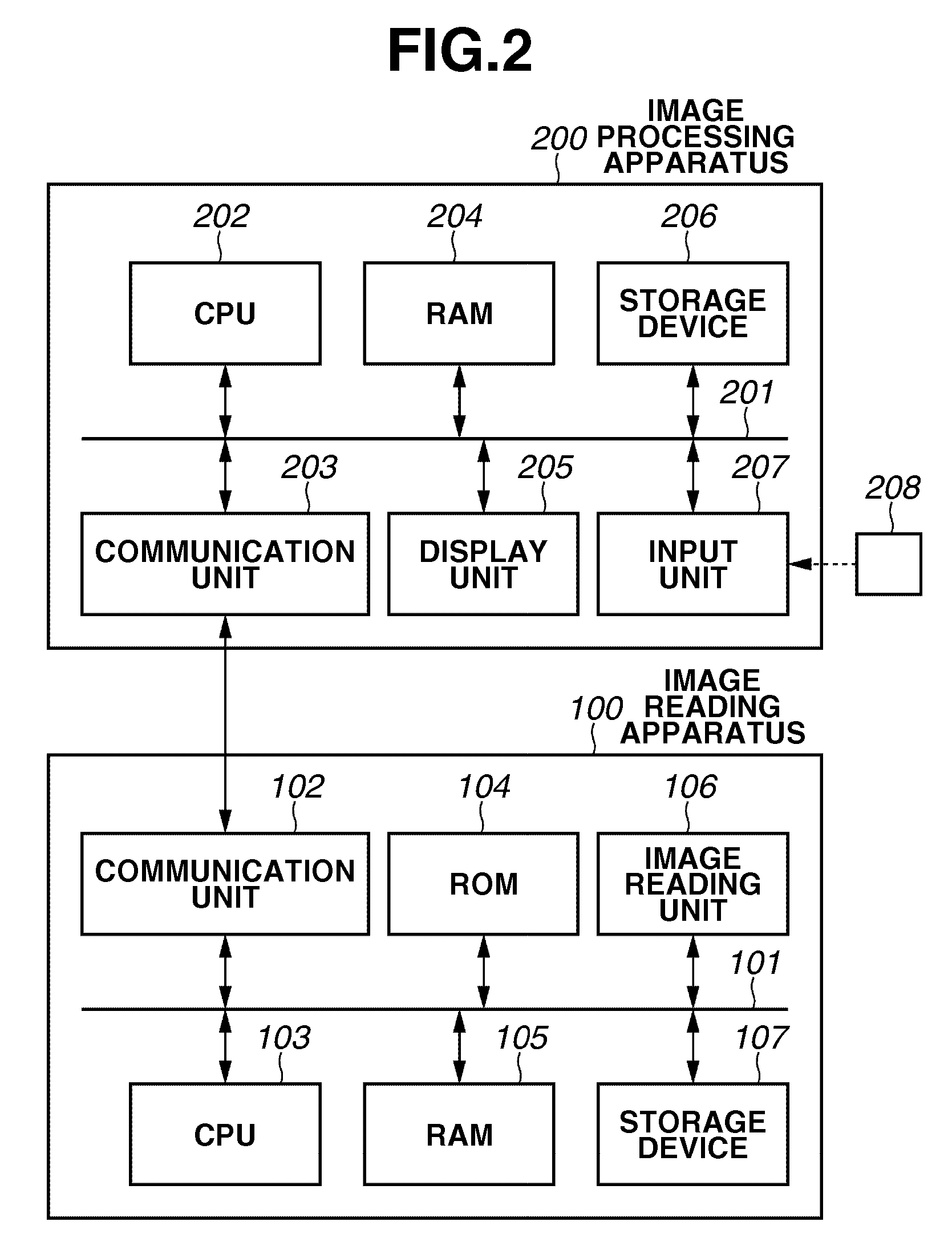 Image reading system, an image reading apparatus and a method for controlling the image reading apparatus