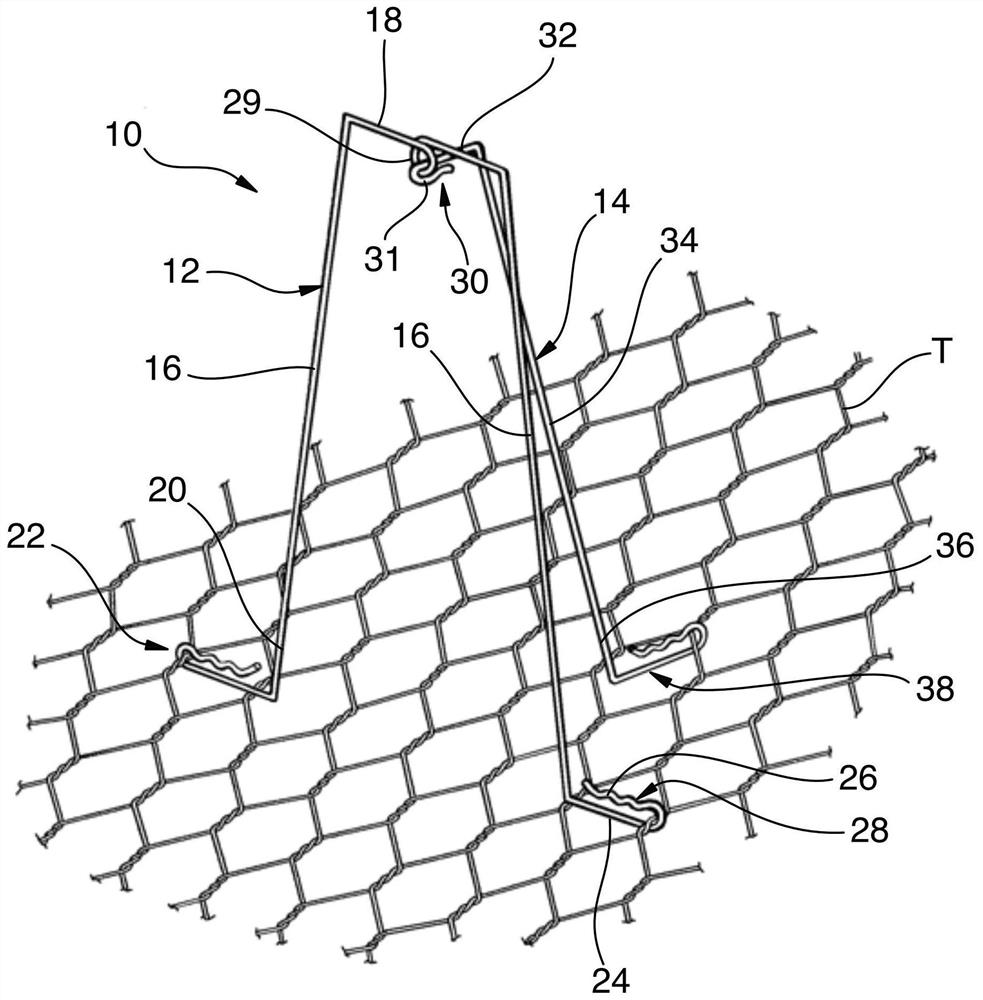 Support tie bar for cushion-type protection structure