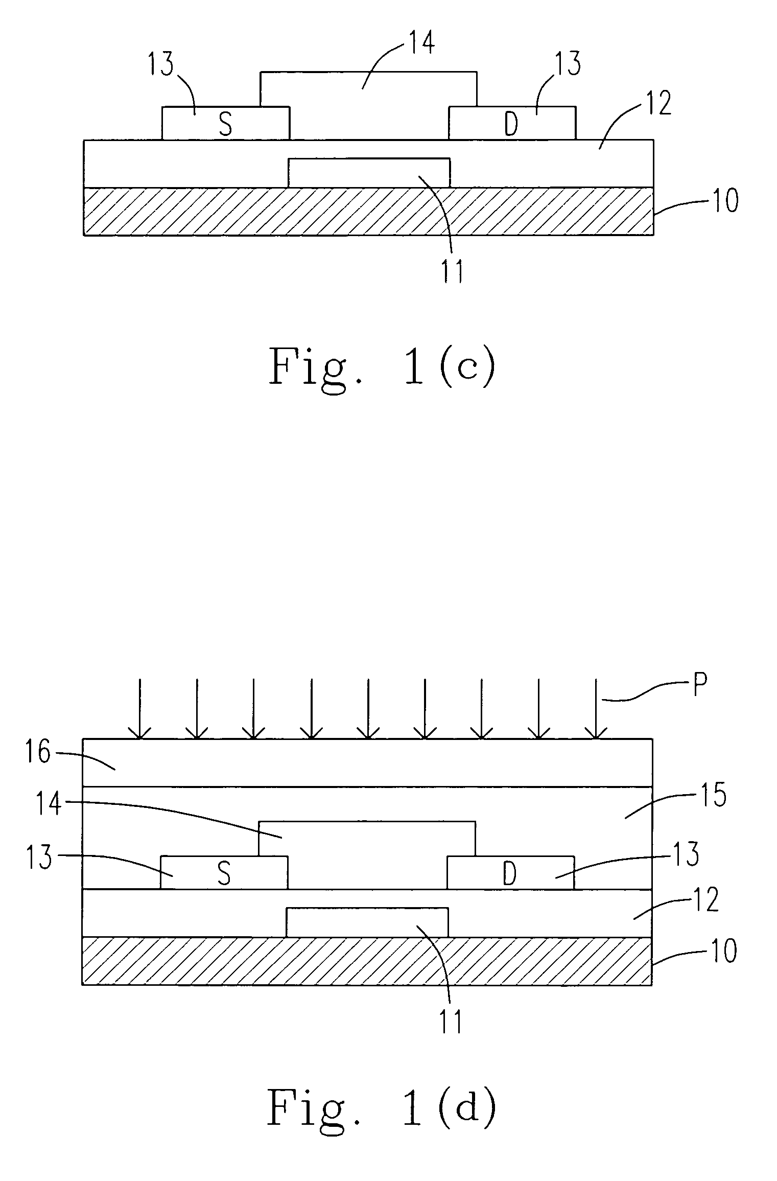 Organic thin film transistor with contact hole and method for fabricating the same